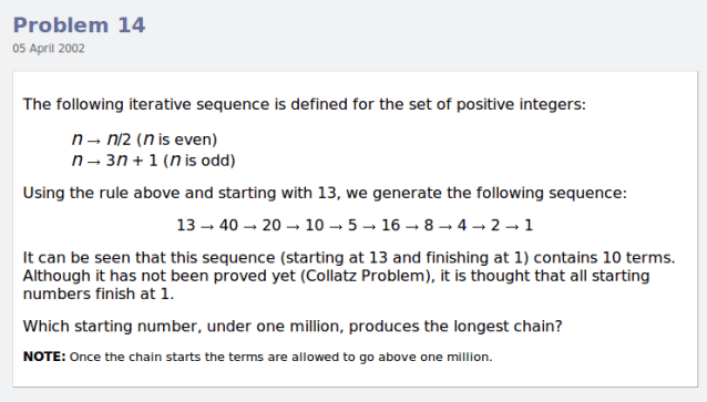 -Problem 14 - Project Euler