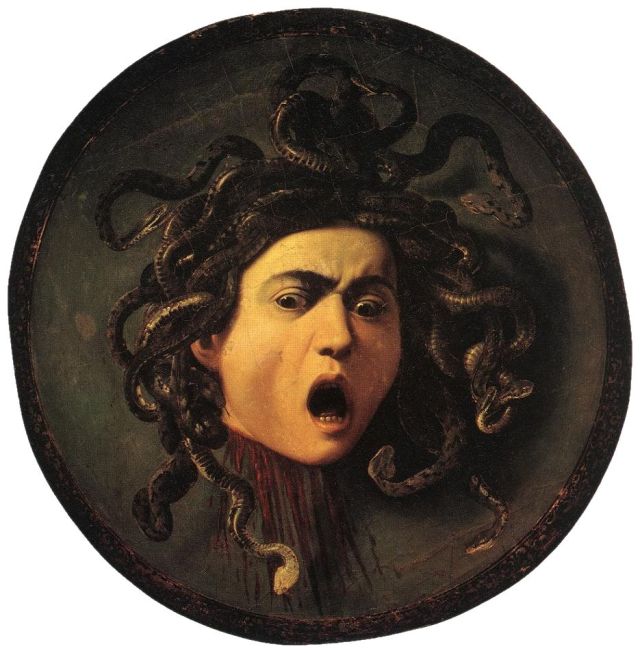 Gorgons were mythological monsters whose hair were snakes.